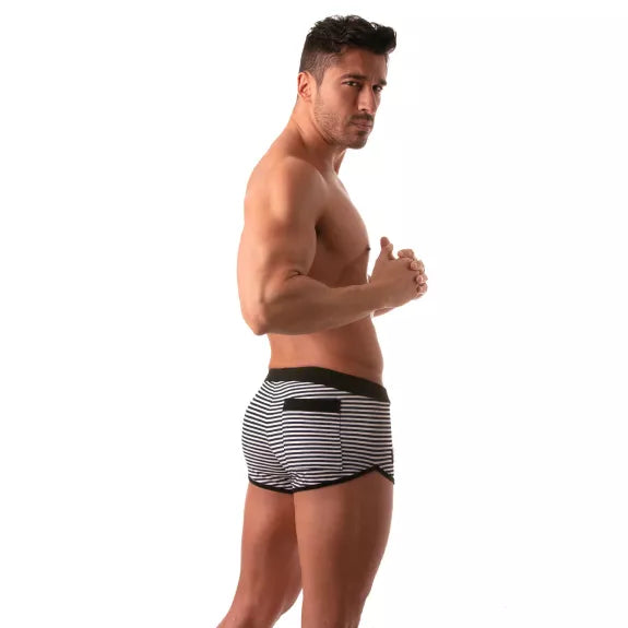 Herren Mini Shorts, Schwarz - Sexy, nautisch inspiriert & figurbetont | TOF Paris