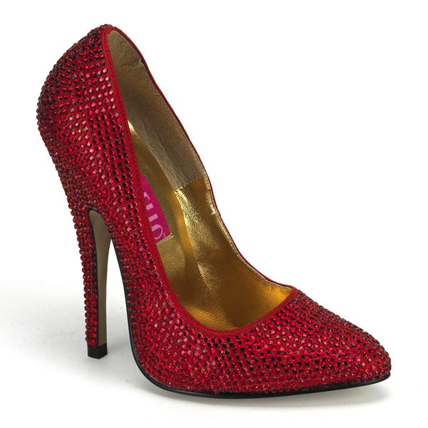 SCANDAL-620R Pumps Rot Lack Strass von Bordello