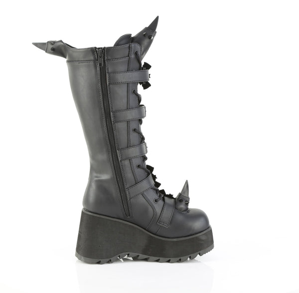 SCENE-157 Plateau Stiefel Schwarz Matt von DemoniaCult – Ansicht 5