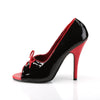SEDUCE-216 Pumps Lack Schwarz/Rot | Pleaser