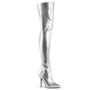 SEDUCE-3000 Overknee Stiefel Silber Matt | Pleaser