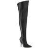 SEDUCE-3000WC Overknee Weitschaftstiefel Stiefel Schwarz Matt | Pleaser Pink Label