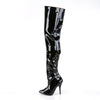 SEDUCE-3010 Overknee Stiefel Lack Schwarz | Pleaser