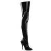 SEDUCE-3010 Overknee Stiefel Lack Schwarz | Pleaser