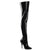SEDUCE-3010 Overknee Stiefel Lack Schwarz | Pleaser