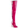 SEDUCE-3010 Overknee Stiefel Lack Hot Pink | Pleaser