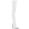 SEDUCE-3010 Overknee Stiefel Lack Weiß | Pleaser
