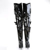 SEDUCE-3019 Overknee Stiefel - Schwarz lack | Pleaser High Heels