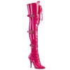 SEDUCE-3028 Overknee Stiefel Lack Hot Pink | Pleaser