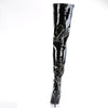 SEDUCE-4000 Plateau Overknee Stiefel Schwarz Lack von Pleaser – Ansicht 4