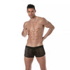 Männer Mini Shorts - Transparenter Mesh, atmungsaktiv & sexy, Schwarz | TOF Paris