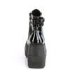 SHAKER-52 Plateau Stiefeletten schwarz Lack Schnürung | DemoniaCult