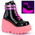 SHAKER-52 Plateau Stiefeletten flureszierend pink schwarz UV | DemoniaCult