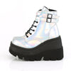 SHAKER-52 Plateau Stiefeletten mehrfarbig prisma glänzend Schnürung | DemoniaCult