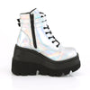 SHAKER-52 Plateau Stiefeletten mehrfarbig prisma glänzend Schnürung | DemoniaCult