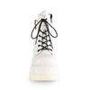 SHAKER-52 Plateau Stiefeletten - Weiss | DemoniaCult