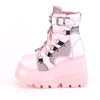 SHAKER-60 Plateau Schnürr- Stiefeletten rosa sportlich | DemoniaCult