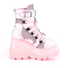SHAKER-60 Plateau Schnürr- Stiefeletten rosa sportlich | DemoniaCult
