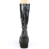 SHAKER-65 Plateau Stiefel schwarz Lack holo | DemoniaCult