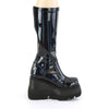 SHAKER-65 Plateau Stiefel schwarz Lack holo | DemoniaCult
