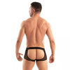 Boxershorts Mykonos Schwarz - Hinten offen mit Spitze & Komfortbund | TOF Paris