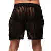 Long Shorts Schwarz - Transparenter Häkel-Effekt & Große Taschen | TOF Paris