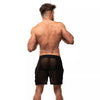Long Shorts Schwarz - Transparenter Häkel-Effekt & Große Taschen | TOF Paris