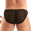 Slip Mykonos Schwarz mit elastischer Spitze & Strapshalter-Schlaufen | TOF Paris