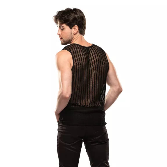 Tanktop aus Spitze mit Häkel-Optik - Elegant und leicht - Schwarz | TOF Paris