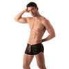 Shorts Low Waist in Schwarz mit Cut-outs und TOF-Logo Herren - Retro Style | TOF Paris