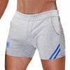 Graublaue Paris Shorts im klassischen Premium Design von TOF Paris – Ansicht 2