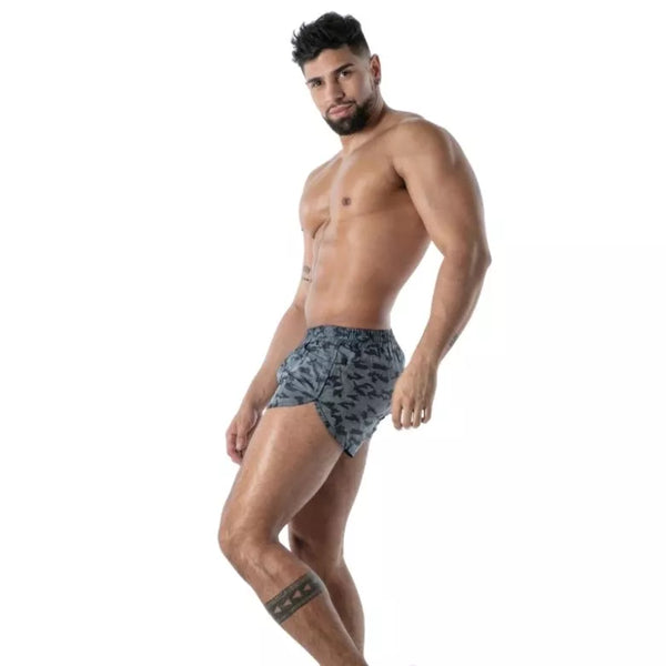 Blaue retro pocket-Shorts von TOF Paris – Ansicht 4
