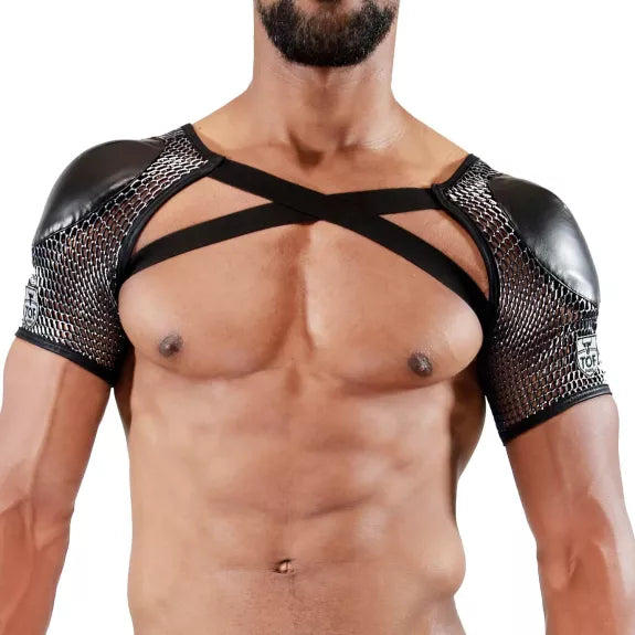 Schulter-Harness silber mit Polster & Geheimfach - Club-Style | TOF Paris