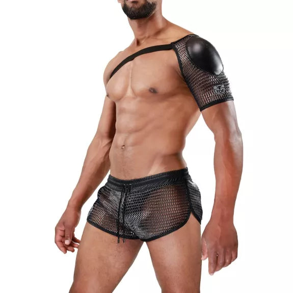 Schulter-Harness silber mit Polster & Geheimfach - Club-Style | TOF Paris