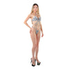 Dollarschein Print Strass Monokini mit Cut-Outs von Pleaser Dancewear, Ansicht 3