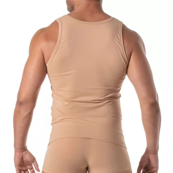 Tanktop Herren Beige - Körpernah & Atmungsaktiv für Sommer | TOF Paris