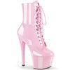 SKY-1020 Plateau Stiefeletten Lack Baby Pink | Pleaser