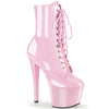 SKY-1020 Plateau Stiefeletten Lack Baby Pink | Pleaser