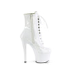 SKY-1020 Plateau Stiefeletten Lack Weiß | Pleaser