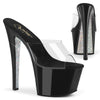 SKY-301CRS Plateau Pantoletten Schwarz Glitzer | Pleaser