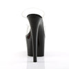 SKY-302 Plateau Pantoletten Klar/Schwarz | Pleaser