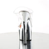 SKY-302 Plateau Pantoletten Transparent/Chrom | Pleaser