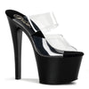SKY-302 Plateau Pantoletten Klar/Schwarz | Pleaser