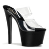 SKY-302 Plateau Pantoletten Transparent/Schwarz | Pleaser