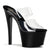 SKY-302 Plateau Pantoletten Klar/Schwarz | Pleaser