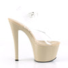 SKY-308 Plateau Sandaletten Creme | Pleaser