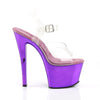 SKY-308 Plateau Sandaletten Lila Chrom | Pleaser