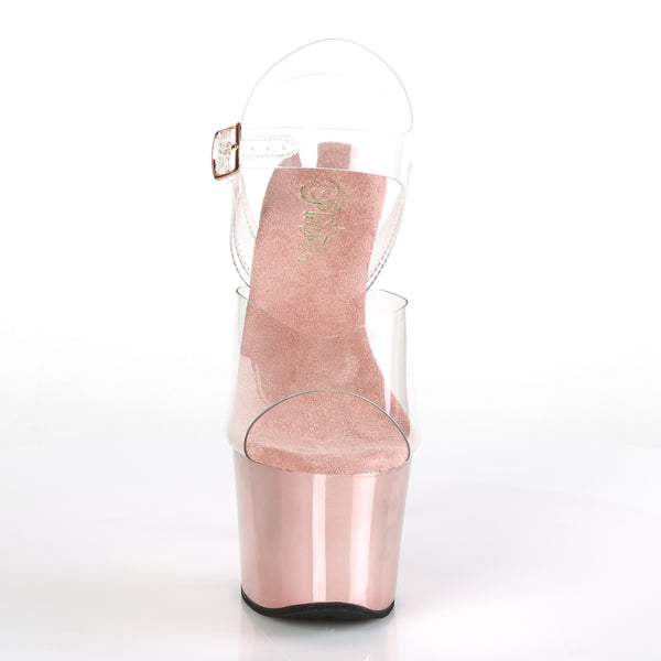 SKY-308 Plateau Sandaletten Roségold | Pleaser