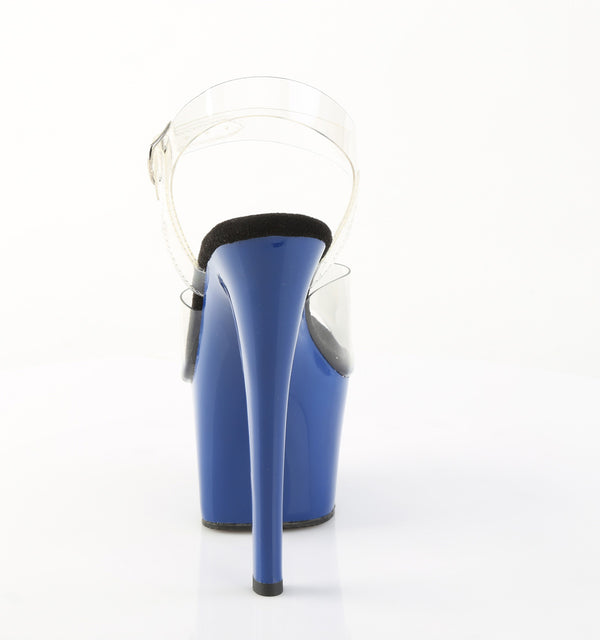SKY-308 Plateau Sandaletten Blau Lack | Pleaser