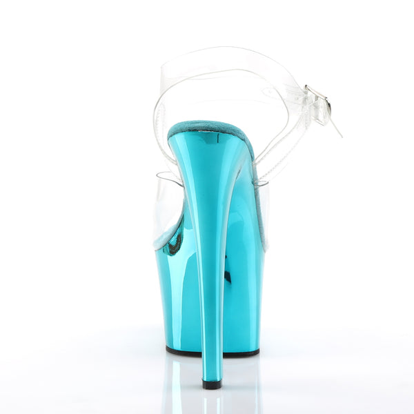 SKY-308 Plateau Sandaletten Türkis Chrom | Pleaser